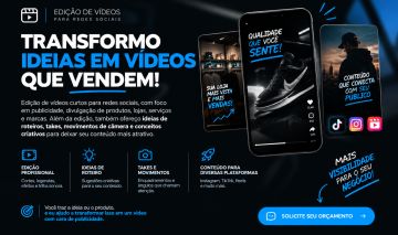 Edito vídeos curtos para: (tiktok, instagram), venha fazer um teste.