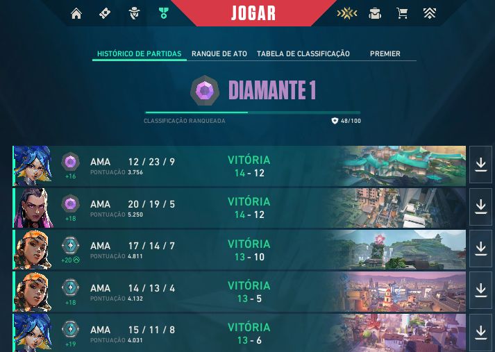 CONTA VALORANT DIAMANTE 1 PRONTA PARA RANKED(TROCA DE NICK, EMAIL E SENHA)