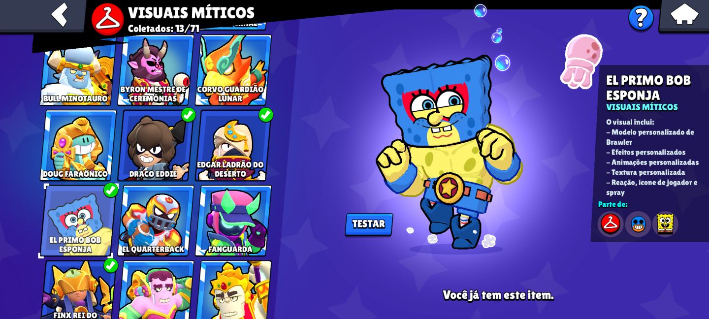 Conta de brawl stars com skins raras e muito conteúdo! (promo)