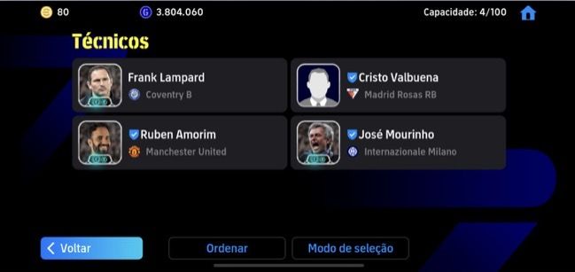 Conta efootball 3192 força / jogadores 106+
