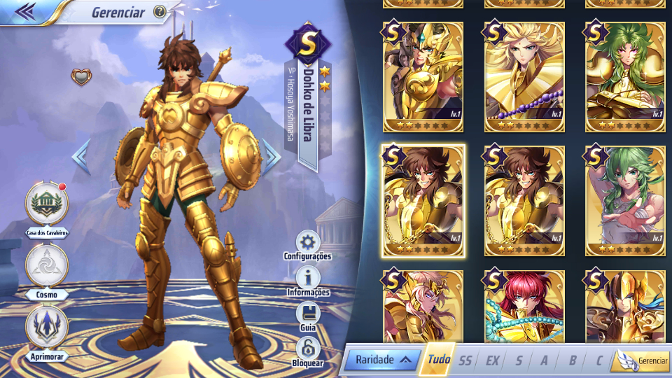 Conta Saint Seiya Awakening Serv.141 Vem com Shura DC reparado