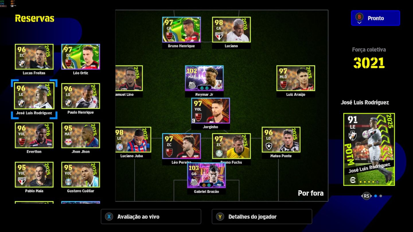 Conta PC Steam Ibrahimovic 110, Buffon 108, Vini Jr 105, Adriano 106 e CIA