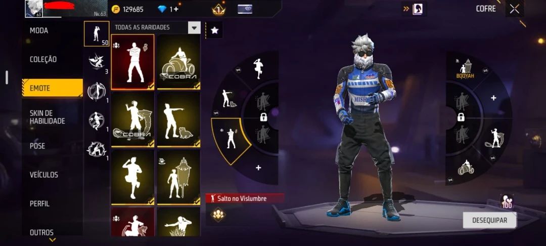 Conta de Free Fire com Passe Antigo