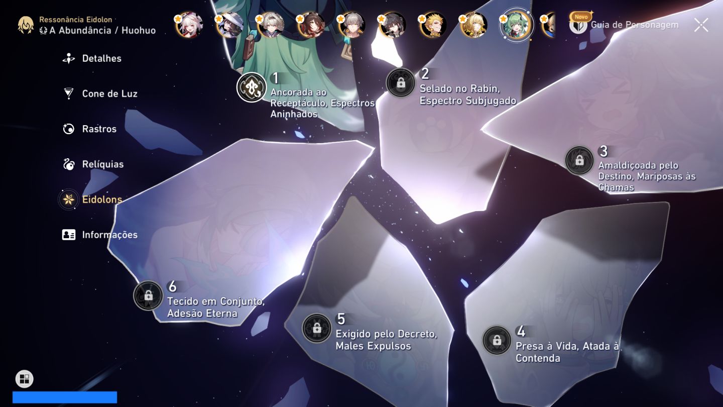 CONTA HONKAI STAR RAIL ENDGAME COM PERSONAGENS E2 e E1