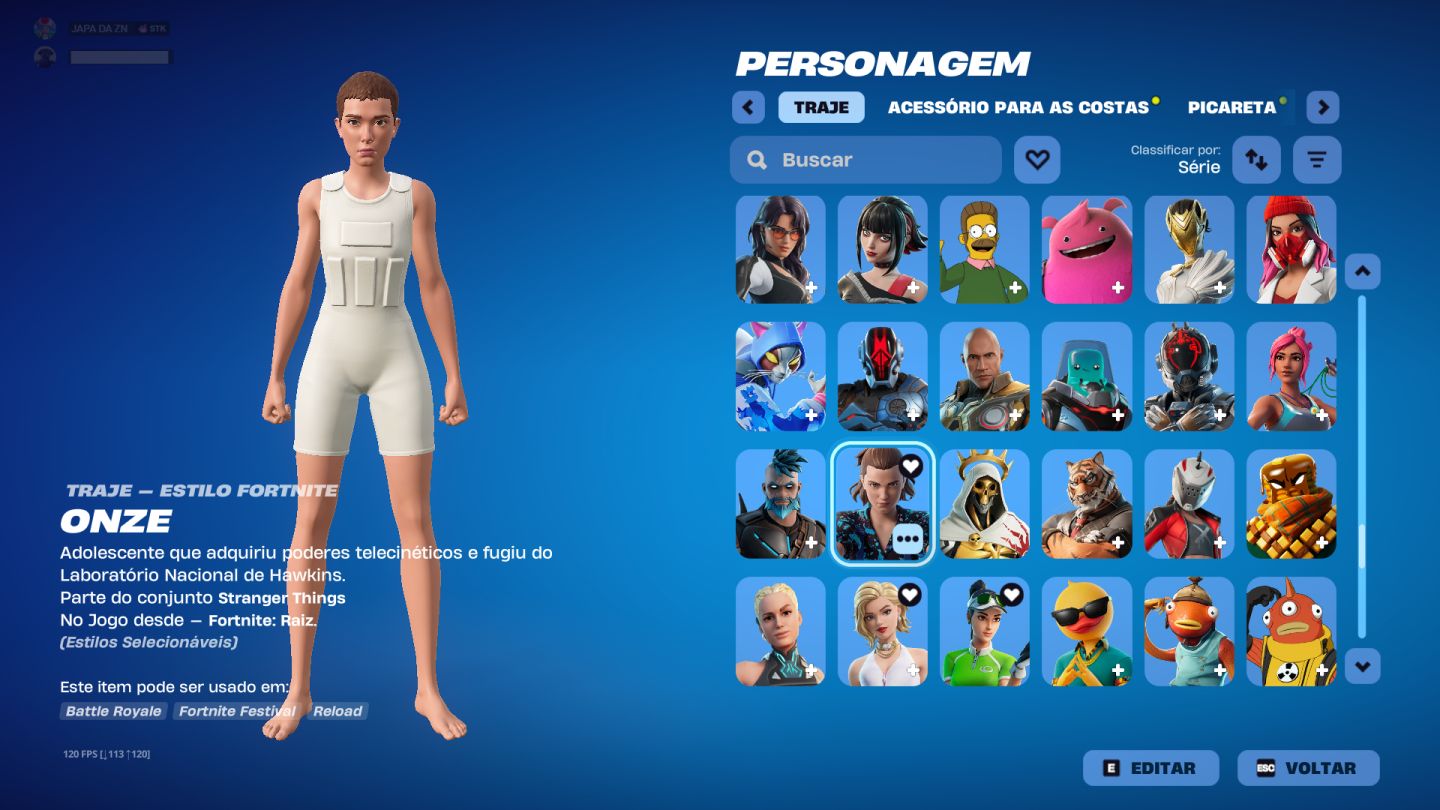 Conta fortnite competitivo, skins cleans, emote raro, picaretas cleans 300+ skin