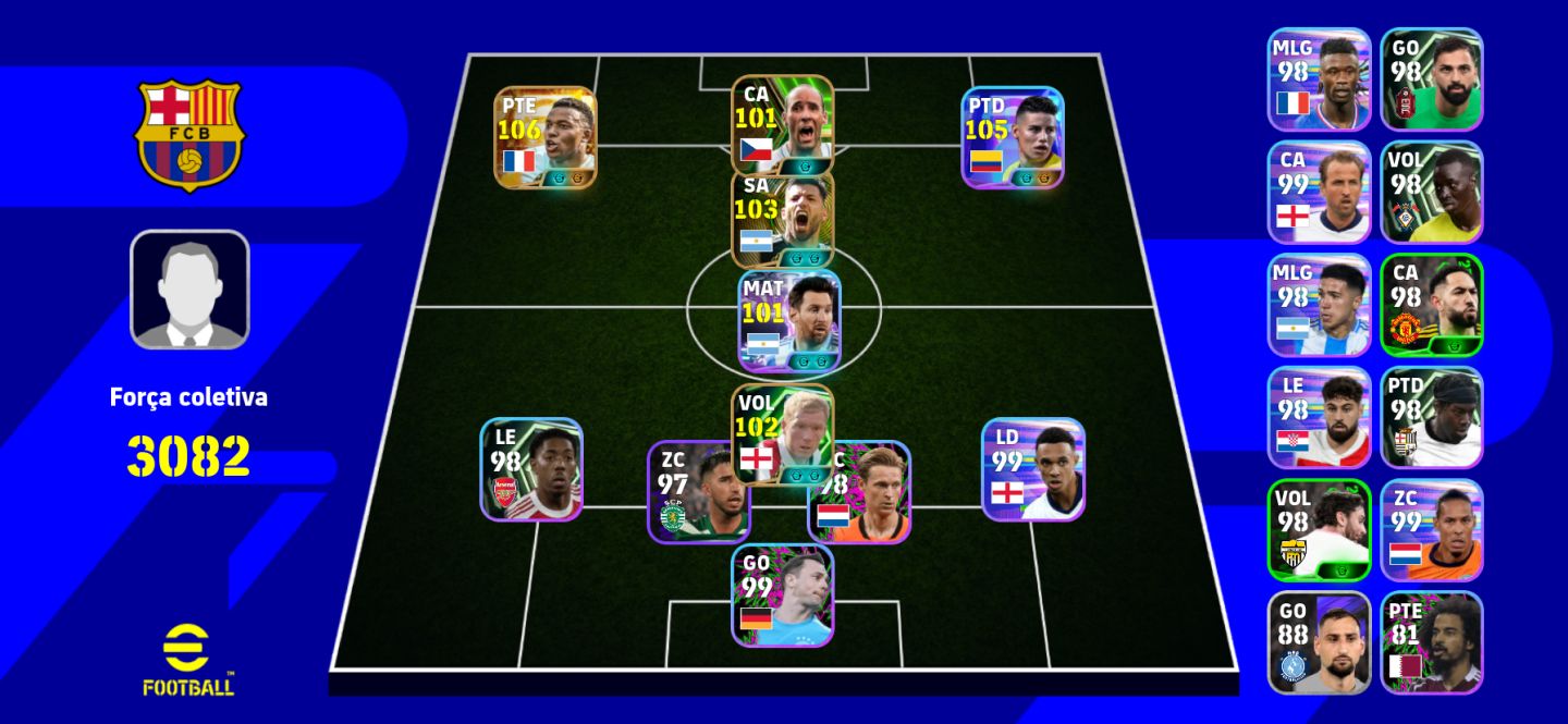 CONTA DE EFOOTBALL PROMISSORA COM 3 BLITZ BRABOS