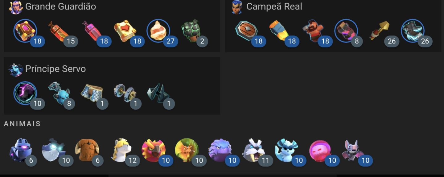 Conta CV 18 quase full