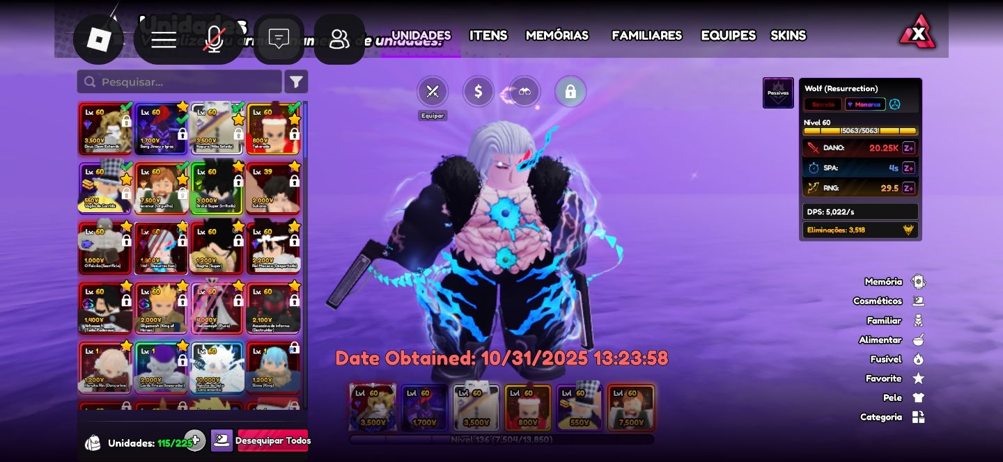 Unidades e serviços anime vanguard