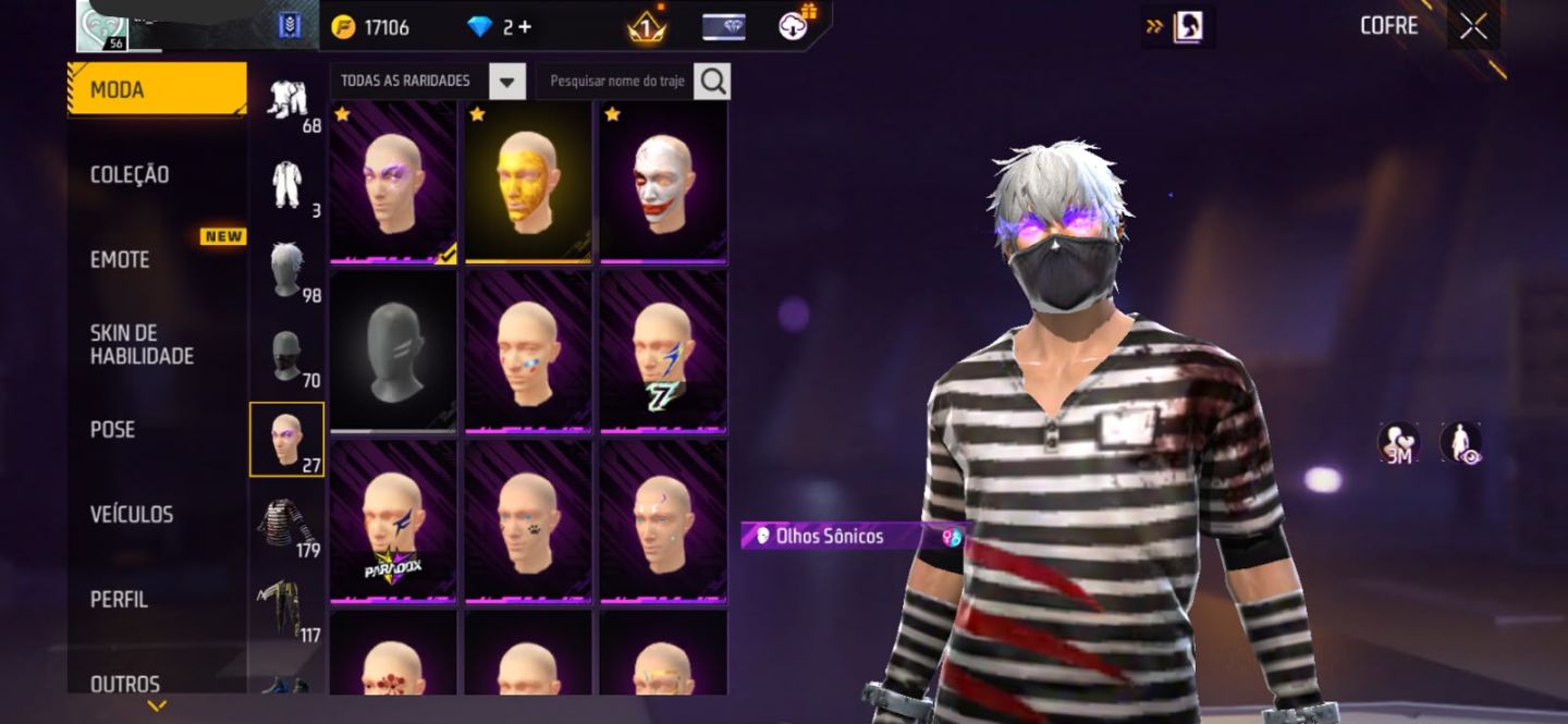 Conta de free fire com angelical puma