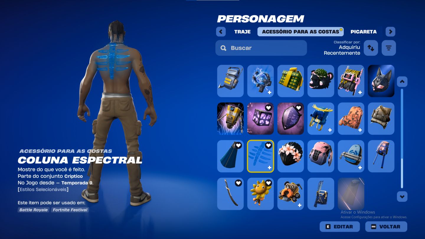 CONTA DE FORTNITE BARATA COM TRAVIS SCOTT E OUTRAS SKINS TRYHARDS FULL ACESSO