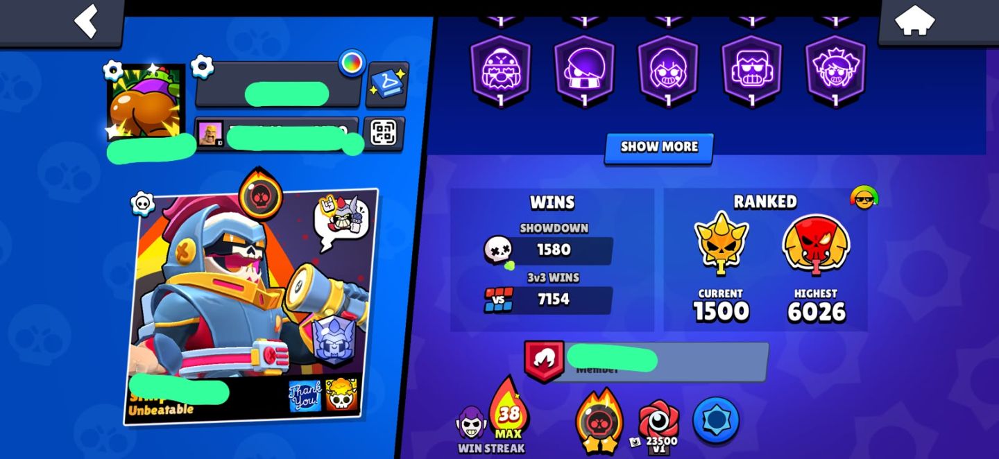 Conta Brawl Stars 2018 COM STAR SHELLY, 70000+ TROFEUS E 53 BRAWLERS PRESTIGE 1