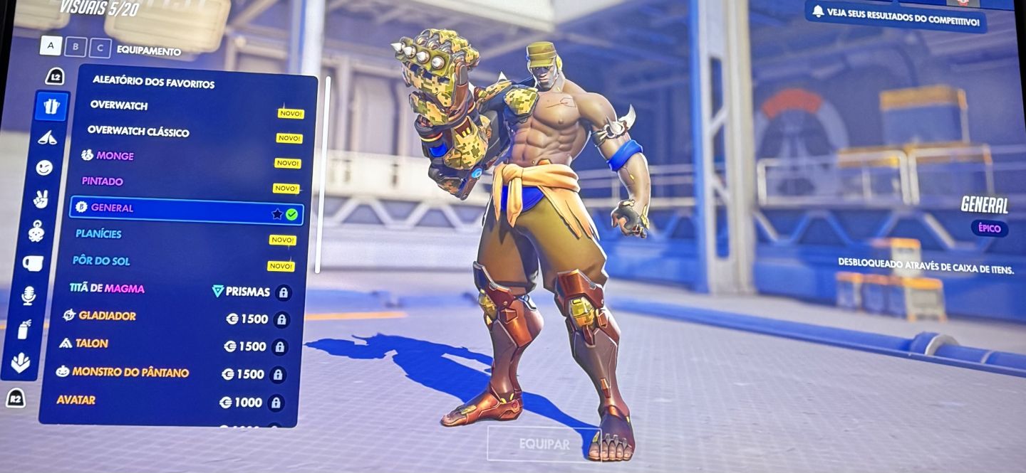 Conta overwatch com diversas skins