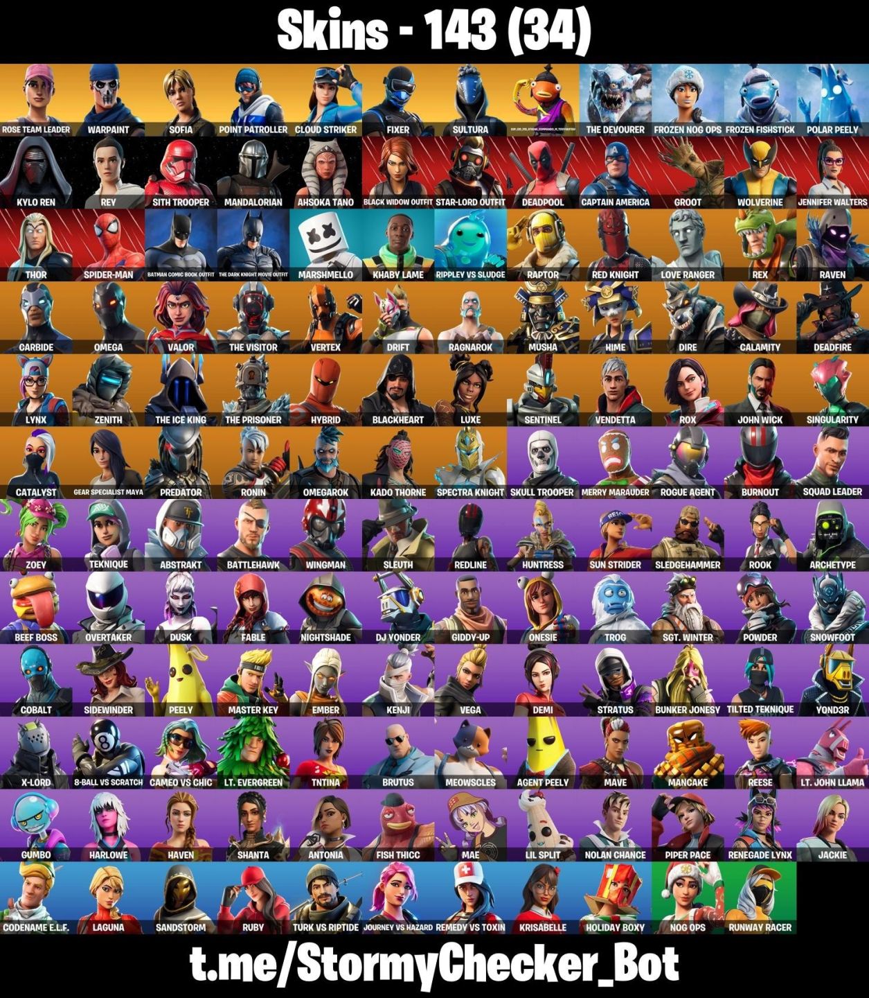 CONTA FORTNITE COM SALVE O MUNDO FUNDADOR, HOMEM ARANHA, OMEGA, & 143 SKINS