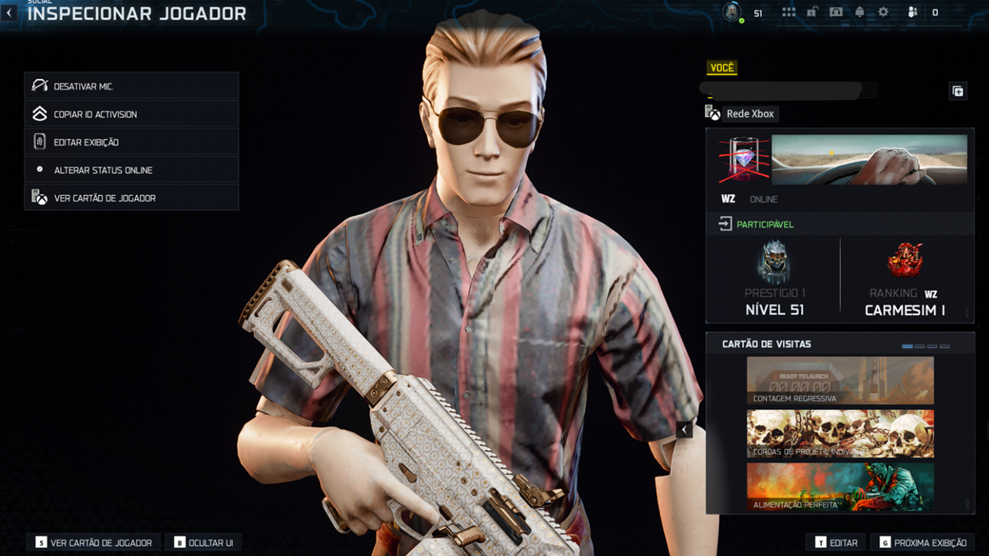 CONTAS WARZONE - CONTA BO7 NIVEL 55 E CAMUFLAGEM - RANKED - FULL ACESSO