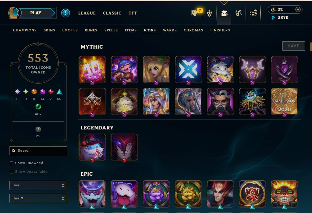 Conta Lol Full Acesso 606 Skins Esmeralda