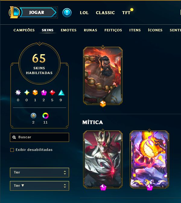 SKIN SHACO PANDEMÔNICO BORDA + [ PLATINA COM 70 PDLS ] + [ TROCA NICK ]