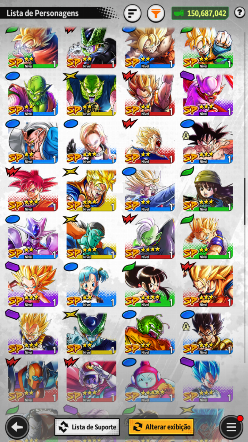 Conta iniciante com Bardock LR + 19 LF + 3 ULTRA