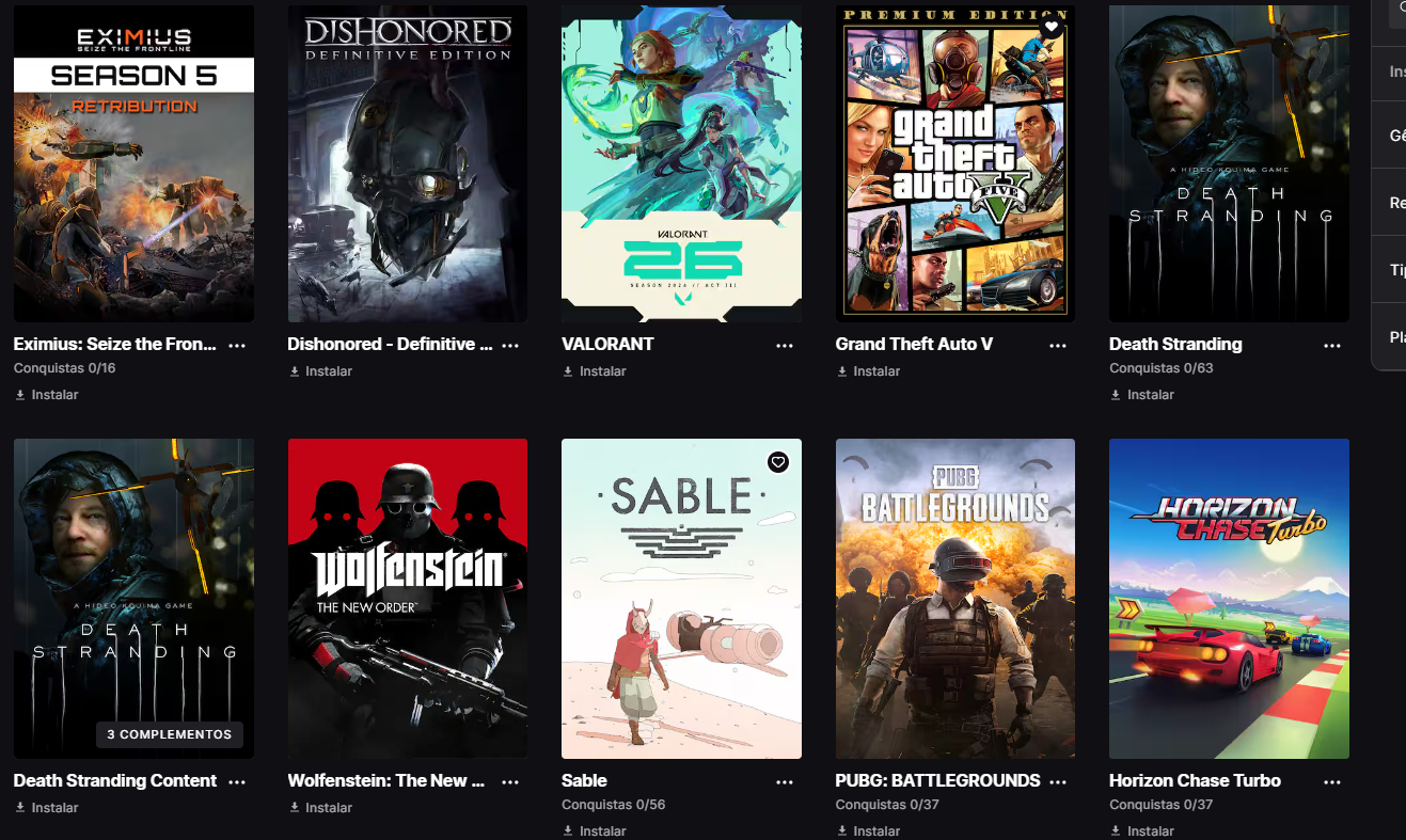 CONTA EPIC GAMES, MAIS DE 4 MIL REAIS GASTOS, VÁRIOS JOGOS, FULL ONLINE.