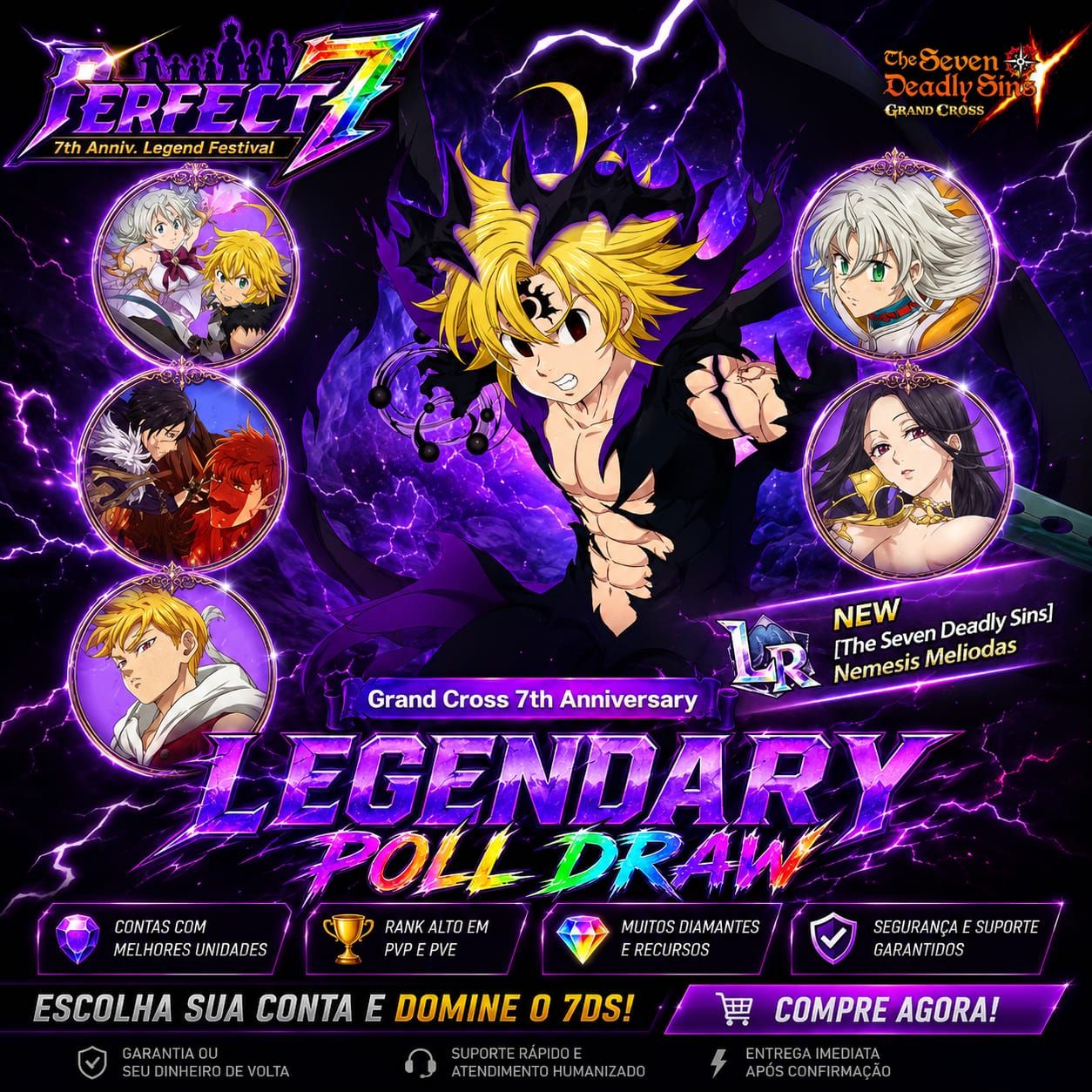 The Seven Deadly Sins Grand Cross | CONTAS REROLL