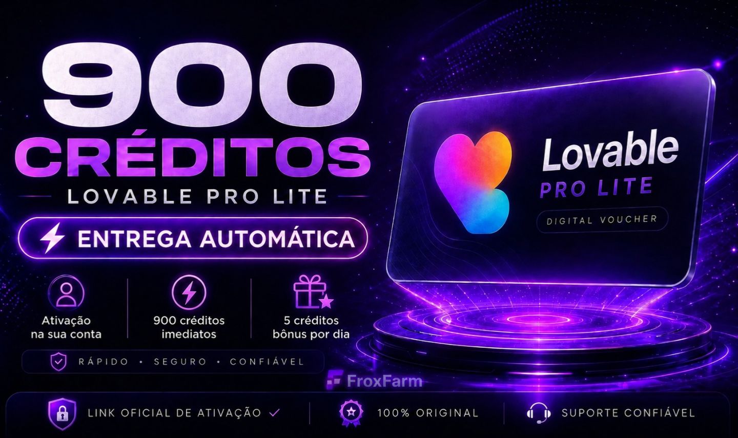 ENTREGA AUTOMÁTICA - 900 CRÉDITOS LOVABLE RECARGA NA SUA CONTA [PROMOÇÃO]