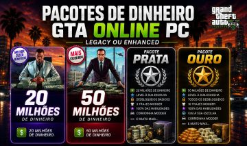 [MENOR PREÇO] GTA 5 ONLINE PC - UP DE CONTA | PACOTE DE DINHEIRO+ Brindes
