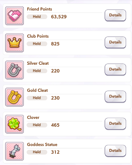 Conta Uma Musume avançada 56k carrots