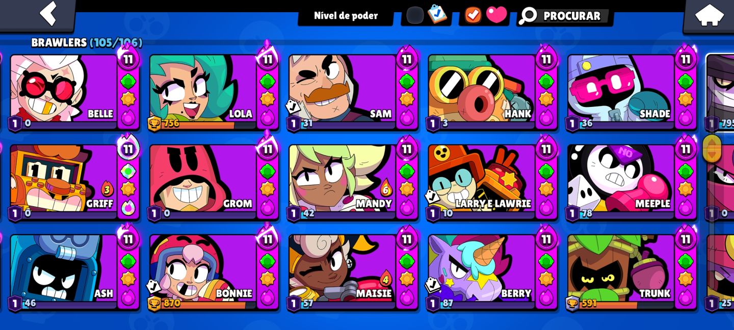 CONTA SUPER RARA DE BRAWL STARS