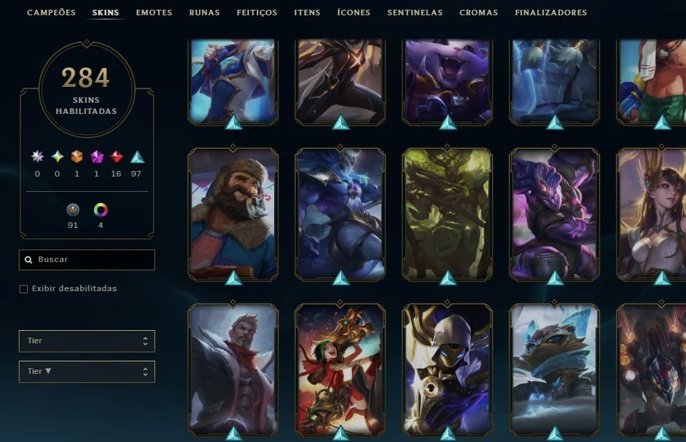 CONTA LOL PC COM 284 SKINS