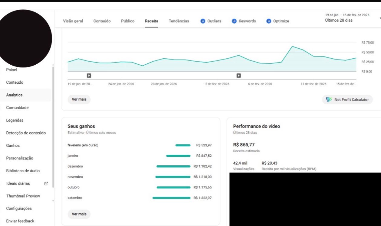 CANAL YOUTUBE MONETIZADO - RENDENDO TODO MÊS