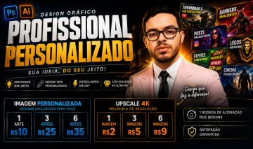 DESIGN GRÁFICO PROFISSIONAL | ARTES, THUMBNAILS, BANNERS, LOGOS, POSTS, 4K ETC..