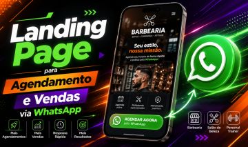 LANDING PAGE PARA AGENDAMENTO E VENDAS VIA WHATSAPP