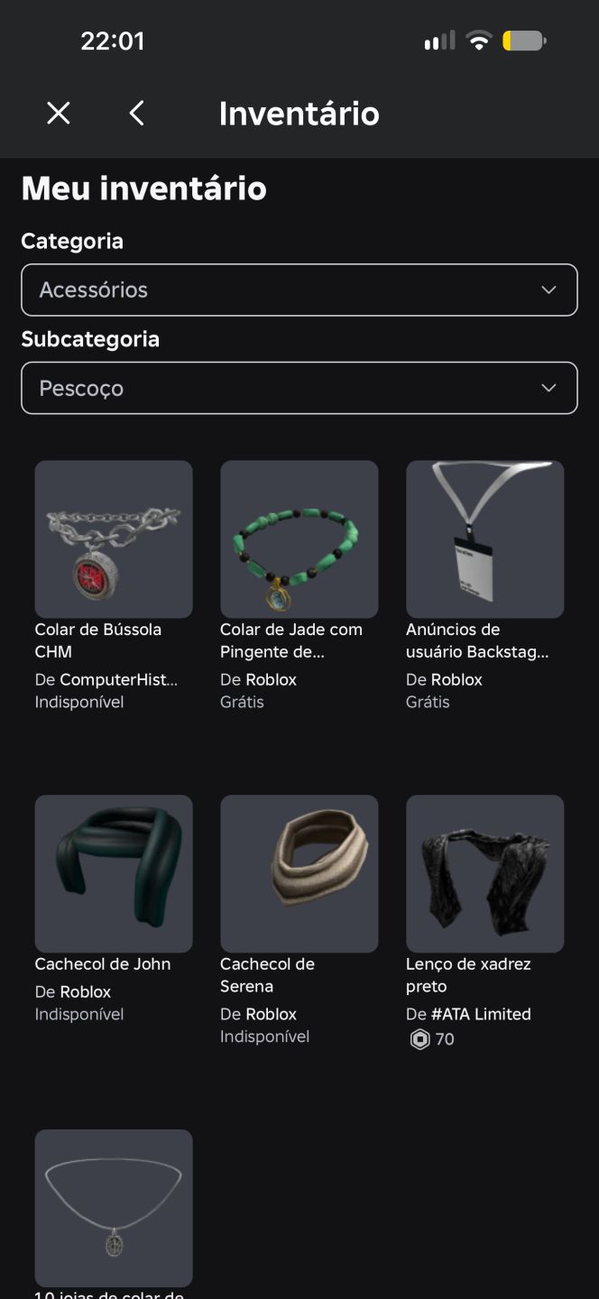 Conta de roblox!