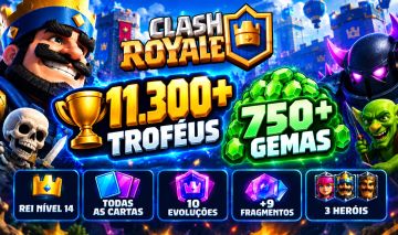 CONTA CLASH ROYALE COMPLETA | 11K TROFÉUS + TODAS AS CARTAS