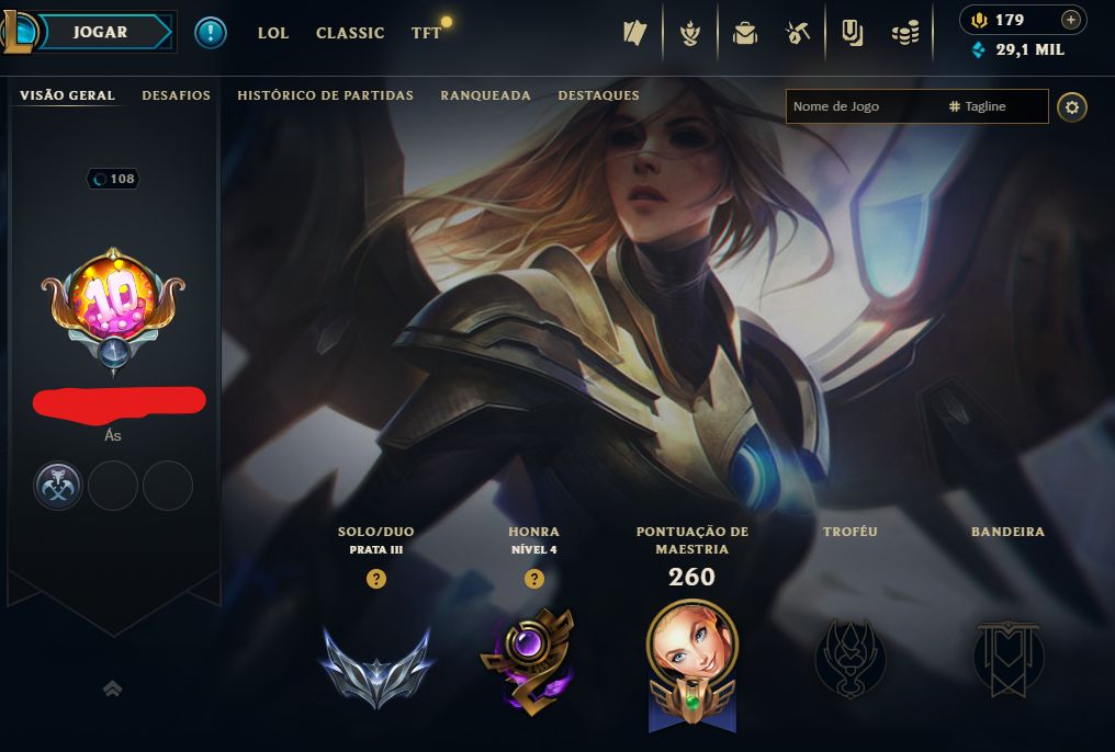 [Entrega Automática] Lol Prata, 94 Skins, Skin Ultimate, Mítica,Lendária, 29K Ea