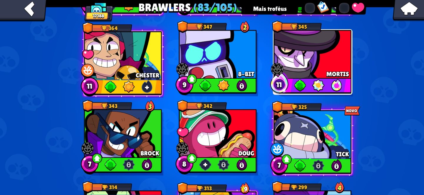 CONTA BRAWL STARS NO PREÇINHO ! (Tem muitas skins , moedas , prestígios e mais!)