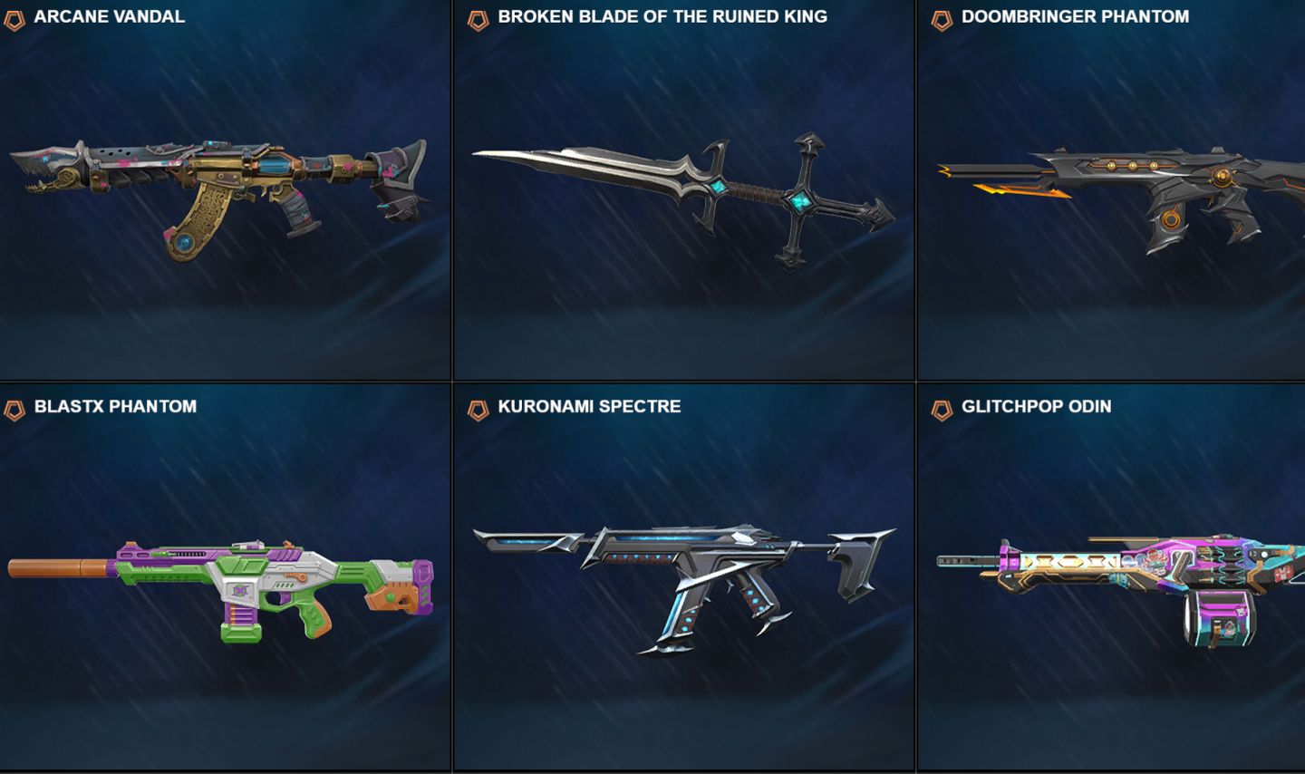 CONTA VALORANT VANDAL ARCANE FACA BROKEN BLADE + SKINS
