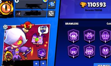 BRAWL STARS 2019 rara | 110K TROFÉUS | 426 SKINS | TRIXIE COLETTE | RANK35 EMOTE