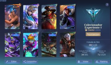 Conta - Mobile Legends (2017) - Skins De passe