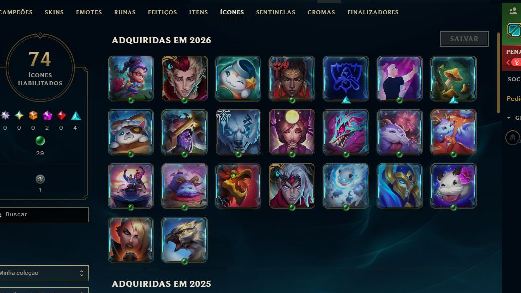 Conta lv 49 smurf 8skins e 4 frag skins Prata 2 7w
