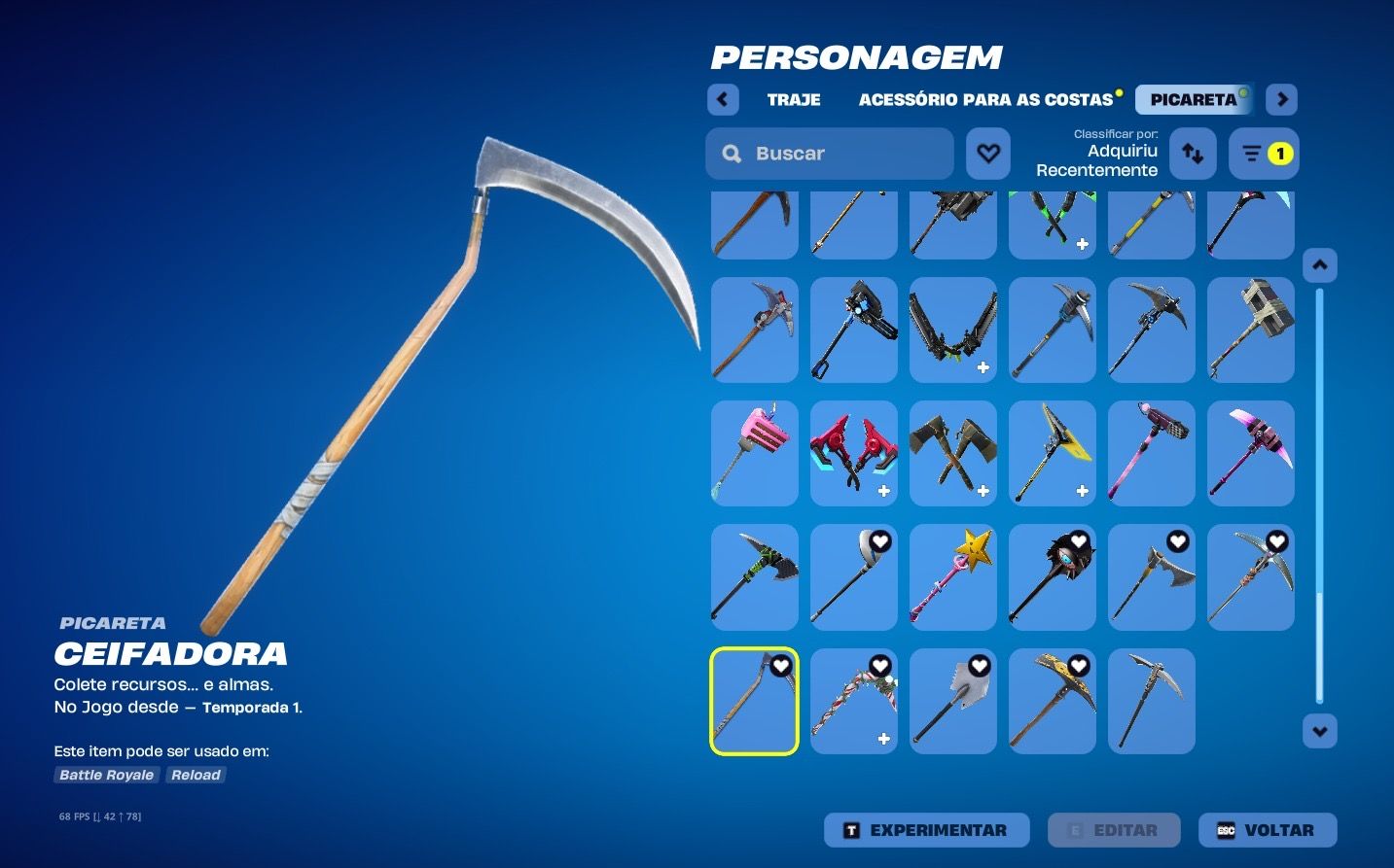 CONTA FORTNITE contendo PASSE DE FUNDADOR