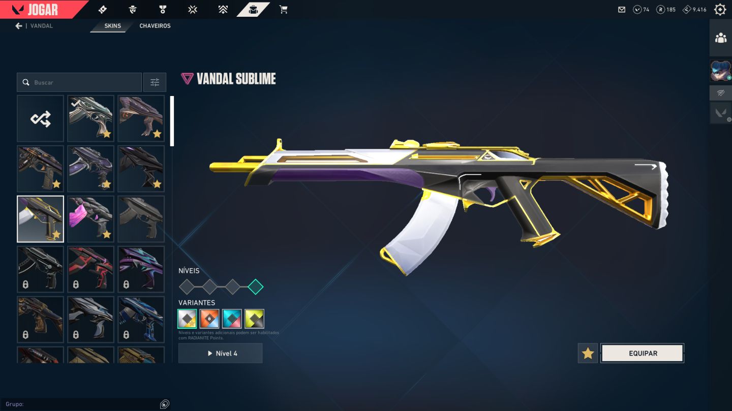 CONTA VALORANT 7 VANDALS KARAMBIT 2 SHERIFF 2 PHANTON OPERATOR GUARDIAN +2 PASS