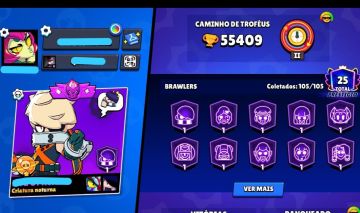 Conta Brawl Stars RARA COM 55K TROFEUS, PRESTIGIO 25 E MAIS!