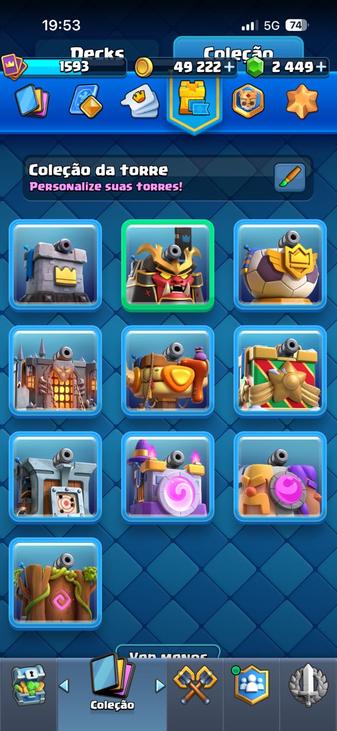 Conta de clash Deck de mega
