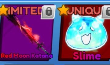 Slime e red moon katana no blade ball