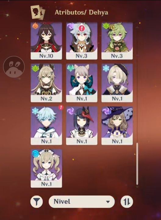 Conta Genshin AR53 com Mualani, Flins, Mavuika, e Voidyanitsa e Skin YaoYao