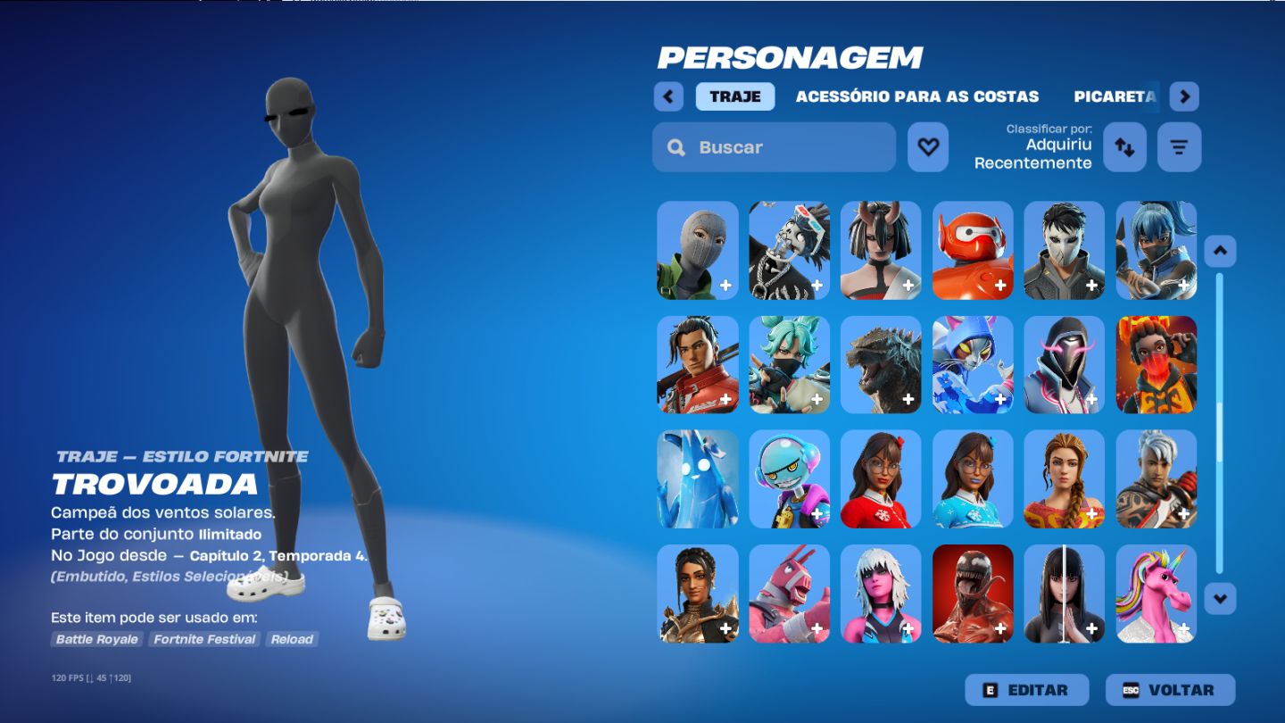 CONTA OG RARA FORTNITE COM STW FOUNDER ( FARM DE VBUCKS INF) E 150 SKINS TRYHARD