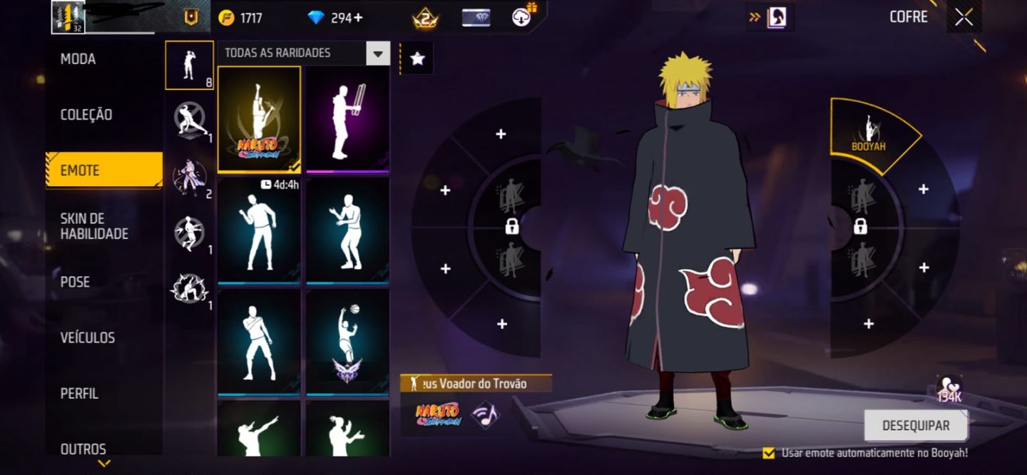 CONTA DE FREE FIRE COM ITACHI E 290 DIAMANTES NA CONTA!