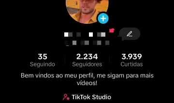 CONTA TIKTOK COM 2K SEGUIDORES REAIS + LIVE STUDIO ATIVO + LINK NA BIO DISPONÍVE
