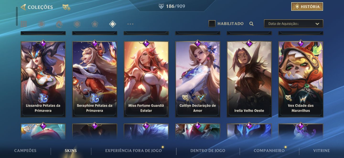 Conta GM todas Skins riven, muitas lendárias e muitas limitadas
