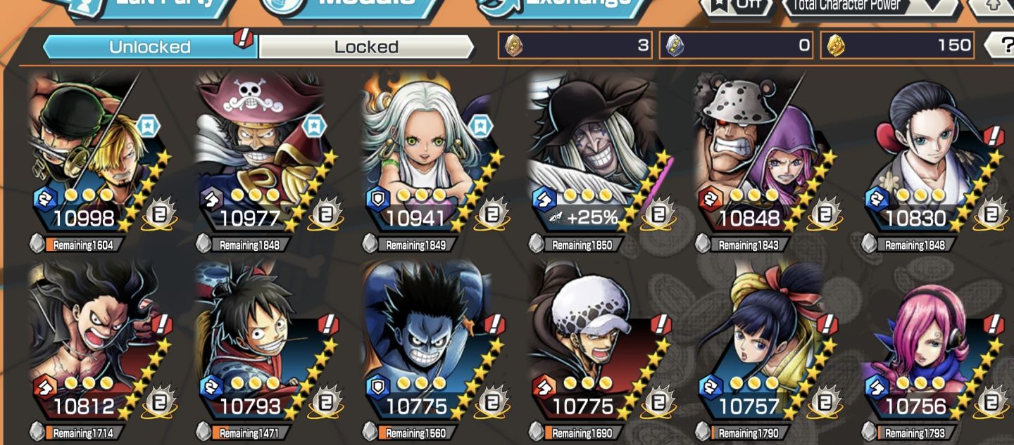 Conta opbr com fono na party azul, conta meta com zoro/sanji com melhor set